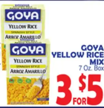 Bravo Supermarkets Goya yellow rice mix offer