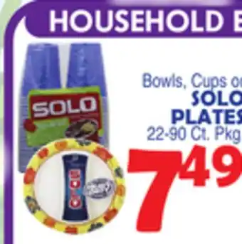 Bravo Supermarkets Solo plates offer