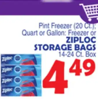 Bravo Supermarkets Ziploc storage bags 14-24 ct. box offer