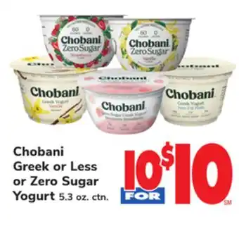 ACME Chobani greek or less or zero sugar yogurt offer