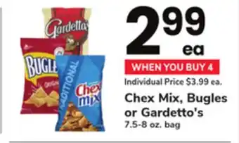 ACME Chex mix, bugles or gardetto's offer