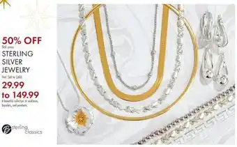 Boscov's Sterling silver jewelry offer