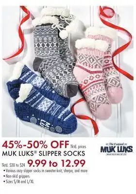 Boscov's Muk luks slipper socks offer