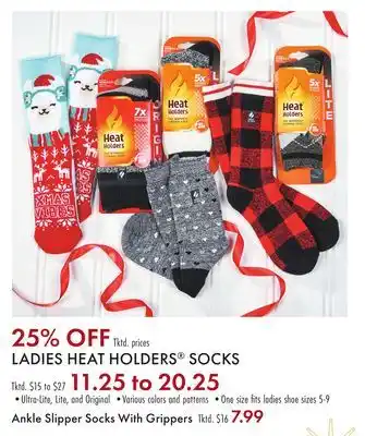 Boscov's Ladies heat holders socks offer