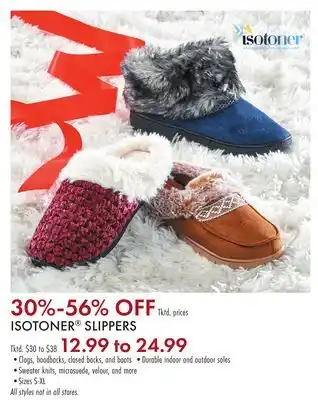 Boscov's Isotoner slippers offer