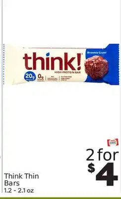 Weis Markets Think thin bars offer