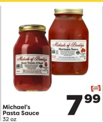 Weis Markets Michael's pasta sauce offer