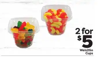 Weis Markets Weis2go cups offer