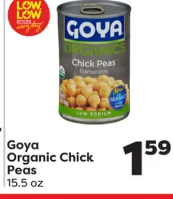 Weis Markets Goya organic chick peas offer
