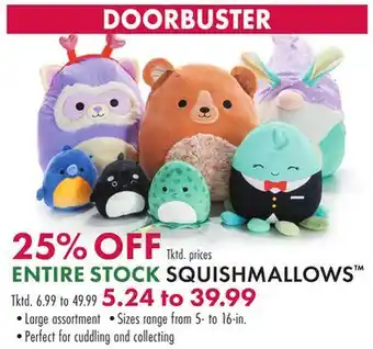Boscov's Entire stock squishmallows offer