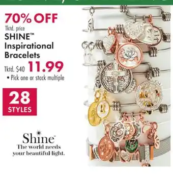 Boscov's Shine inspirational bracelets offer