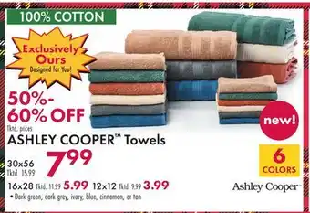 Boscov's Ashley cooper towels offer