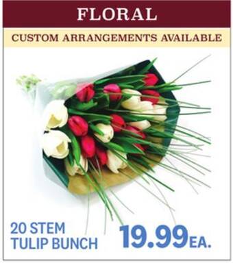 Kings Food Markets 20 stem tulip bunch offer