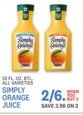 Kings Food Markets Simply orange juice offer