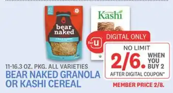 Kings Food Markets Bear naked granola or kashi cereal offer