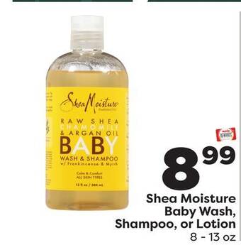 Weis Markets Shea moisture baby wash, shampoo, or lotion offer
