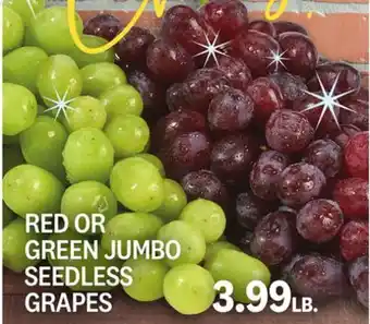 Kings Food Markets Red or green jumbo seedless grapes offer