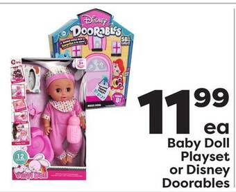 Weis Markets Baby doll playset or disney doorables offer
