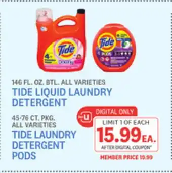 Kings Food Markets Tide liquid laundry detergent offer
