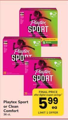 ACME Playtex sport or clean comfort offer