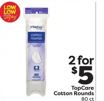 Weis Markets Topcare cotton rounds offer