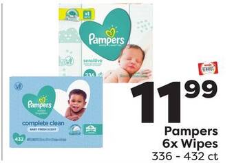 Weis Markets Pampers 6x wipes offer