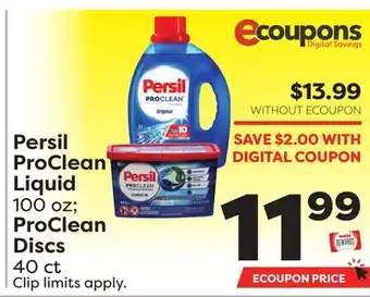 Weis Markets Persil proclean liquid 100 oz proclean discs 40 ct offer