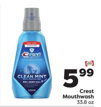 Weis Markets Crest mouthwash offer