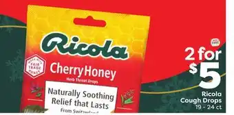 Weis Markets Ricola cough drops offer