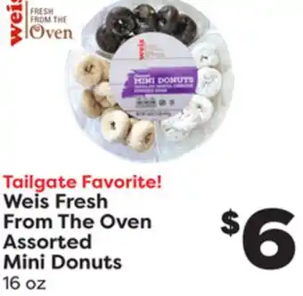 Weis Markets Weis fresh from the oven assorted mini donuts offer