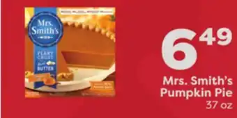 Weis Markets Mrs. smith's pumpkin pie offer