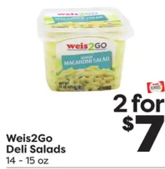 Weis Markets Weis2go deli salads offer