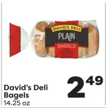 Weis Markets David's deli bagels offer
