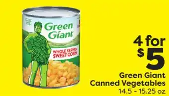 Weis Markets Green giant canned vegetables offer