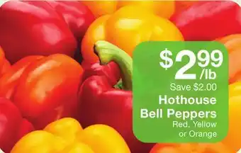Fairway Store Market Hothouse bell peppers offer