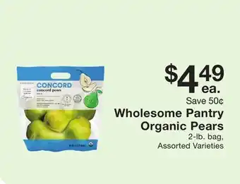 Fairway Store Market Wholesome pantry organic pears offer