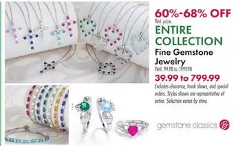 Boscov's Entire collection fine gemstone jewelry offer