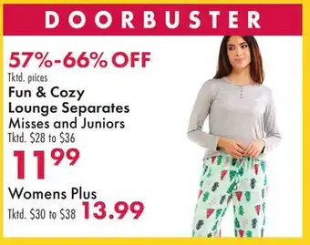 Boscov's Fun & cozy lounge separates offer
