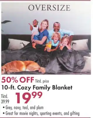 Boscov's 10-ft. cozy family blanket offer