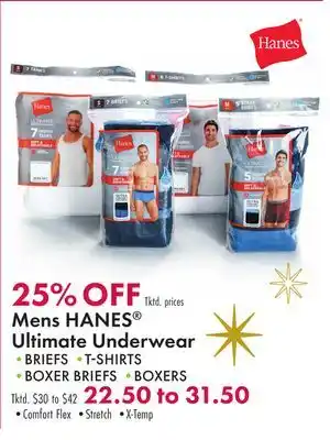 Boscov's Mens hanes ultimate underwear offer