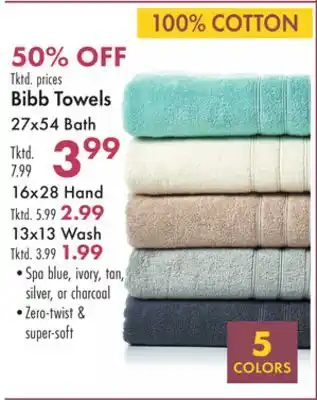 Boscov's Bibb towels offer
