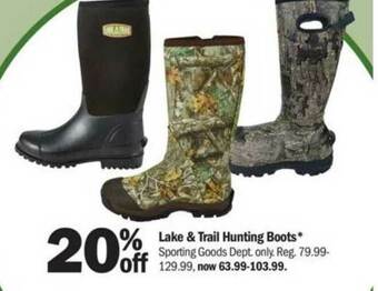 Meijer Lake & Trail Hunting Boots offer