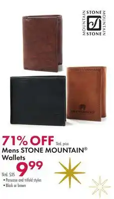 Boscov's Mens stone mountain wallets offer