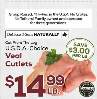 DeCicco & Sons Veal cutlets offer