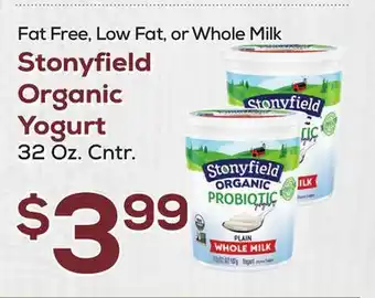 DeCicco & Sons Stonyfield organic yogurt offer