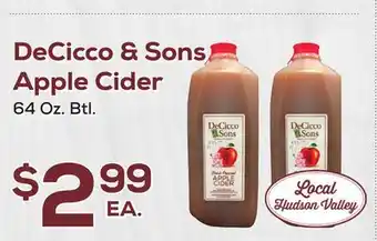 DeCicco & Sons Decicco & sons apple cider offer