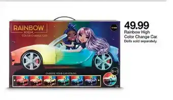 Target Rainbow High Color Change Car offer
