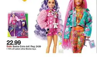 Target Barbie Extra Doll offer