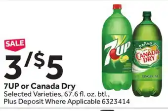 Stop&Shop 7up or canada dry offer