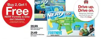 Target Nerf Fornite & Elite Dart Blasters offer